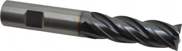 OSG - 3/4", 2-1/4" LOC, 3/4" Shank Diam, 5" OAL, 4 Flute, Solid Carbide Square End Mill - Single End, TiAlN Finish, Spiral Flute, 35° Helix, Right Hand Cut, Right Hand Flute, Series VG441 - Americas Industrial Supply