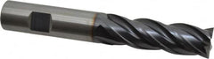 OSG - 3/4", 2-1/4" LOC, 3/4" Shank Diam, 5" OAL, 4 Flute, Solid Carbide Square End Mill - Single End, TiAlN Finish, Spiral Flute, 35° Helix, Right Hand Cut, Right Hand Flute, Series VG441 - Americas Industrial Supply