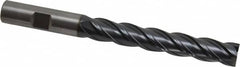 OSG - 1/2", 3" LOC, 1/2" Shank Diam, 5" OAL, 4 Flute, Solid Carbide Square End Mill - Single End, TiAlN Finish, Spiral Flute, 35° Helix, Right Hand Cut, Right Hand Flute, Series VG441 - Americas Industrial Supply