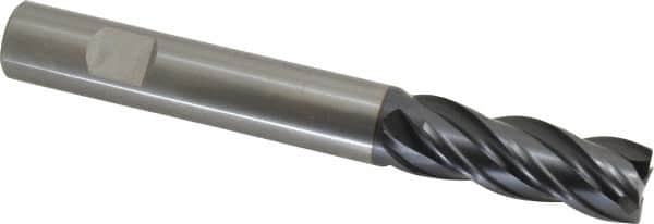 OSG - 5/8", 1-5/8" LOC, 5/8" Shank Diam, 5" OAL, 4 Flute, Solid Carbide Square End Mill - Single End, TiAlN Finish, Spiral Flute, 35° Helix, Right Hand Cut, Right Hand Flute, Series VG441 - Americas Industrial Supply
