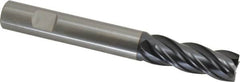 OSG - 5/8", 1-5/8" LOC, 5/8" Shank Diam, 5" OAL, 4 Flute, Solid Carbide Square End Mill - Single End, TiAlN Finish, Spiral Flute, 35° Helix, Right Hand Cut, Right Hand Flute, Series VG441 - Americas Industrial Supply