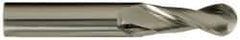 OSG - 3/4" Diam, 1-5/8" LOC, 2 Flute Solid Carbide Ball End Mill - Uncoated, Single End, 4" OAL, 3/4" Shank Diam, Spiral Flute - Americas Industrial Supply