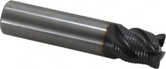 OSG - 3/4" Diam, Coarse Pitch, 7/8" LOC, 4 Flute Solid Carbide 0.06" Corner Radius Roughing End Mill - TiAlN Finish, 3-1/2" OAL, 3/4" Shank Diam, Single End, Centercutting, 40° Helix - Americas Industrial Supply