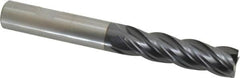 OSG - 5/8", 2-1/4" LOC, 5/8" Shank Diam, 5" OAL, 4 Flute, Solid Carbide Square End Mill - Single End, TiAlN Finish, Spiral Flute, 35° Helix, Right Hand Cut, Right Hand Flute, Series VG441 - Americas Industrial Supply