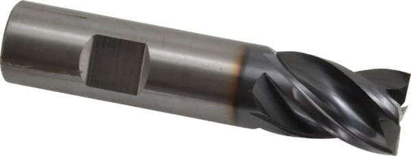 OSG - 3/4", 7/8" LOC, 3/4" Shank Diam, 3-1/2" OAL, 4 Flute, Solid Carbide Square End Mill - Single End, TiAlN Finish, Spiral Flute, 35° Helix, Right Hand Cut, Right Hand Flute, Series VG441 - Americas Industrial Supply