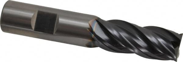 OSG - 3/4", 1-5/8" LOC, 3/4" Shank Diam, 4" OAL, 4 Flute, Solid Carbide Square End Mill - Single End, TiAlN Finish, Spiral Flute, 35° Helix, Right Hand Cut, Right Hand Flute, Series VG441 - Americas Industrial Supply