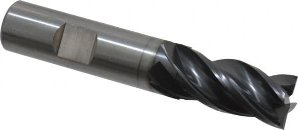 OSG - 5/8", 1-1/4" LOC, 5/8" Shank Diam, 3-1/2" OAL, 4 Flute, Solid Carbide Square End Mill - Single End, TiAlN Finish, Spiral Flute, 35° Helix, Right Hand Cut, Right Hand Flute, Series VG441 - Americas Industrial Supply