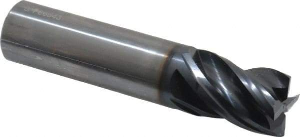 OSG - 3/4", 7/8" LOC, 3/4" Shank Diam, 3-1/2" OAL, 4 Flute, Solid Carbide Square End Mill - Single End, TiAlN Finish, Spiral Flute, Variable° Helix, Right Hand Cut, Right Hand Flute, Series VG441 - Americas Industrial Supply