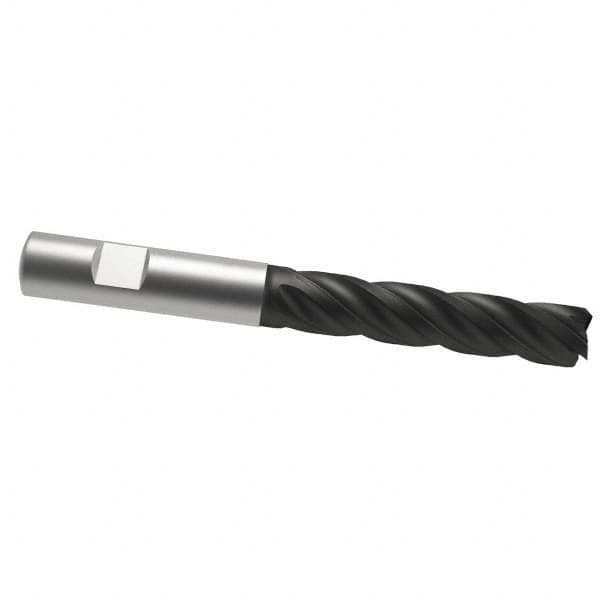 OSG - 3/4", 3" LOC, 3/4" Shank Diam, 6" OAL, 4 Flute, Solid Carbide Square End Mill - Single End, TiAlN Finish, Spiral Flute, 35° Helix, Right Hand Cut, Right Hand Flute, Series VG441 - Americas Industrial Supply