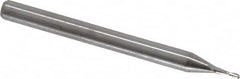 Hertel - 1/32", 3/32" LOC, 1/8" Shank Diam, 1-1/2" OAL, 2 Flute, Solid Carbide Square End Mill - Single End, Uncoated, 30° Helix, Centercutting, Right Hand Cut, Right Hand Flute - Americas Industrial Supply
