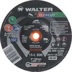 WALTER Surface Technologies - 6" Diam, 60 Grit Surface Grinding Wheel - Aluminum Oxide/Silicon Carbide Blend, Resinoid Bond - Americas Industrial Supply