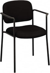 Basyx - Fabric Black Stacking Chair - Black Frame, 23-1/4" Wide x 21" Deep x 32-3/4" High - Americas Industrial Supply