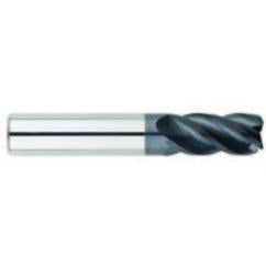 1/2" Dia. - 1" LOC - 6" OAL - .025-.030 Radius 4 FL Carbide S/E HP End Mill-AlTiN - Americas Industrial Supply