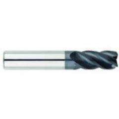 3/8" Dia. - 7/8 LOC - 4" OAL - .015-.020 Radius 4 FL Carbide S/E HP End Mill-AlTiN - Americas Industrial Supply