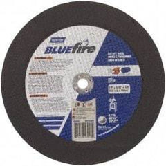Norton - 10" 30 Grit Zirconia Alumina Cutoff Wheel - 3/32" Thick, 5/8" Arbor, 6,110 Max RPM, Use with Stationary Tools - Americas Industrial Supply