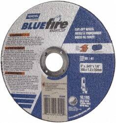 Norton - 5" 36 Grit Zirconia Alumina Cutoff Wheel - 1/16" Thick, 7/8" Arbor, 12,225 Max RPM, Use with Angle Grinders - Americas Industrial Supply