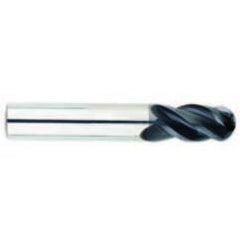 9/32" Dia. - 2-1/2" OAL - Ball Nose-AlTiN Coated-Solid Carbide HP SE End Mill-4 FL - Americas Industrial Supply