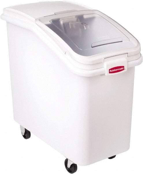 Rubbermaid - Rectangular, White Polypropylene Food Bin - 28" High x 15-1/2" Wide x 29-1/2" Long - Americas Industrial Supply