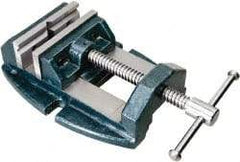 Gibraltar - 5" Jaw Opening Capacity x 2" Throat Depth, Horizontal Drill Press Vise - 5" Wide x 2" High Jaw, Stationary Base, Standard Speed, 12" OAL x 3" Overall Height, Cast Iron - Americas Industrial Supply