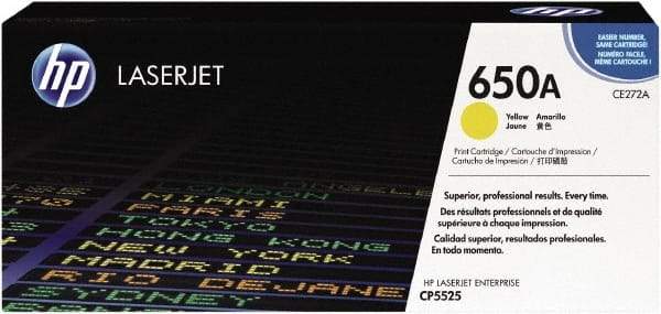 Hewlett-Packard - Yellow Toner Cartridge - Use with HP Color LaserJet Enterprise CP5525, M750 - Americas Industrial Supply