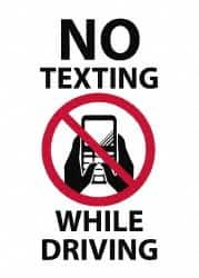 NMC - 14" Long, Pressure-Sensitive Vinyl Safety Sign - Use for Workplace/Safety - Americas Industrial Supply