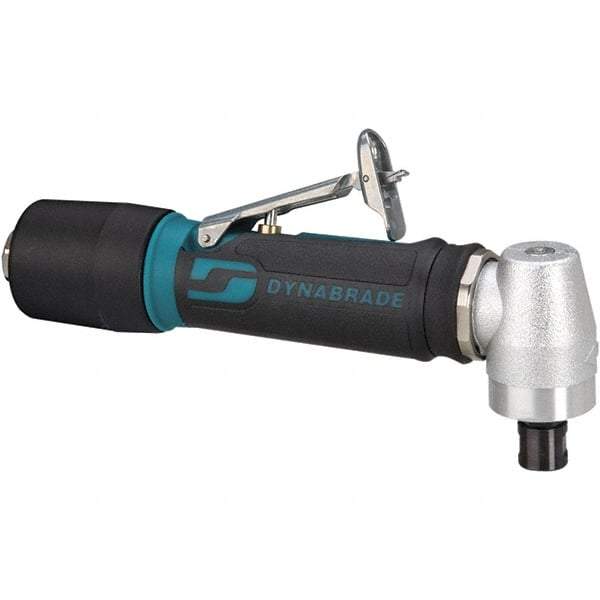 Dynabrade - 1/4" Collet, Angle Handle, Air Angle Die Grinder - 20,000 RPM, Rear Exhaust, 23 CFM, 0.4 hp, 90 psi, 1/4 NPT Inlet - Americas Industrial Supply