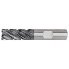 1x1x1-3/4x4-1/2 .030R 5FL Carbide End Mill-Round Shank-AlTiN - Americas Industrial Supply