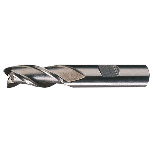 ‎9/32″ × 3/8″ × 3/4″ × 2-1/2″ RHS / RHC HSS HSS Single End 3-Flute Center Cutting Finishing End Mill - Bright