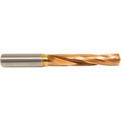 #13 Dia. × 6 mm Shank × 36 mm Flute Length × 74 mm OAL, 5xD, 135°, ZrCN, 2 Flute, Coolant Thru, Round Solid Carbide Drill - Americas Industrial Supply