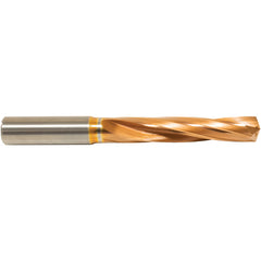 10 mm Dia. × 10 mm Shank × 61 mm Flute Length × 103 mm OAL, 5xD, 135°, ZrCN, 2 Flute, Coolant Thru, Round Solid Carbide Drill Series/List #NG05