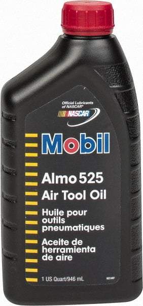 Mobil - Bottle, ISO 46, Air Tool Oil - 46 Viscosity (cSt) at 40°C, 7.3 Viscosity (cSt) at 100°C, Series Almo 525 - Americas Industrial Supply