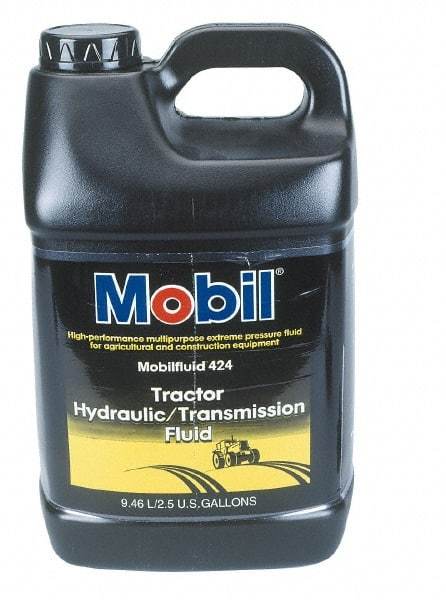 Mobil - 2.5 Gal Bottle Mineral Hydraulic Oil - ISO 46/68, 55 cSt at 40°C & 9.3 cSt at 100°F - Americas Industrial Supply