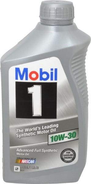 Mobil - 1 Quart Synthetic Engine Oil - Grade 10W-30 - Americas Industrial Supply