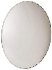 PRO-SAFE - Indoor Round Convex Safety, Traffic & Inspection Mirrors - Acrylic Lens, Laminated Hardboard Backing, 48" Diam x 3-1/4" High, 50' Max Covered Distance - Americas Industrial Supply