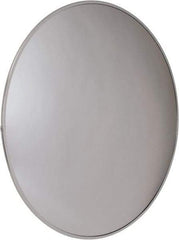 PRO-SAFE - Outdoor Round Convex Safety, Traffic & Inspection Mirrors - Acrylic Lens, Laminated Hardboard Backing, 26" Diam x 2-1/2" High, 28' Max Covered Distance - Americas Industrial Supply
