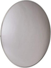 PRO-SAFE - Outdoor Round Convex Safety, Traffic & Inspection Mirrors - Acrylic Lens, Laminated Hardboard Backing, 30" Diam x 2-5/8" High, 32' Max Covered Distance - Americas Industrial Supply