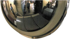 PRO-SAFE - Indoor & Outdoor Half Dome Dome Safety, Traffic & Inspection Mirrors - Acrylic Lens, Fiberboard Backing, 18" Diam x 8-1/4" High, 20' Max Covered Distance - Americas Industrial Supply