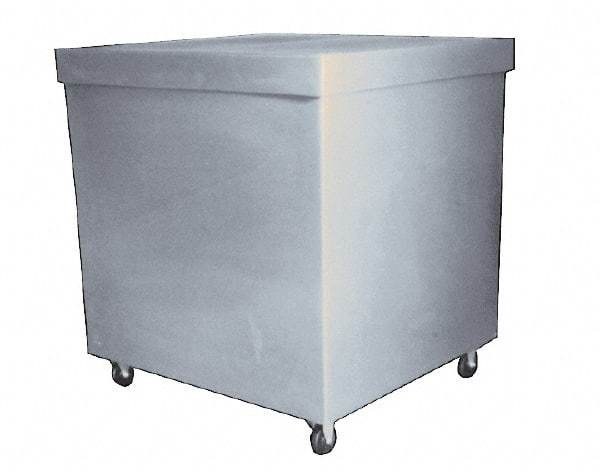 Bayhead Products - 1,000 Lb Load Capacity, Polyethylene Rolling Covered Container - 28" Wide x 30" Long x 30" High - Americas Industrial Supply