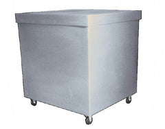 Bayhead Products - 1,000 Lb Load Capacity, Polyethylene Rolling Covered Container - 28" Wide x 30" Long x 30" High - Americas Industrial Supply