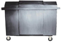 Bayhead Products - 1,000 Lb Load Capacity, Polyethylene Rolling Covered Container - 32" Wide x 48" Long x 30" High - Americas Industrial Supply