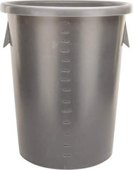 Bayhead Products - 40 Gal Gray Round Trash Can - Polyethylene, 29" High - Americas Industrial Supply