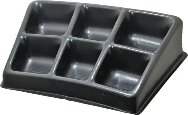 Bayhead Products - 12-1/2" Wide x 3" High x 8-1/2" Deep, Small Parts Assembly Tray - Plastic Frame, 6 Compartments, 3" Wide x 2-1/2" Deep Bin - Americas Industrial Supply