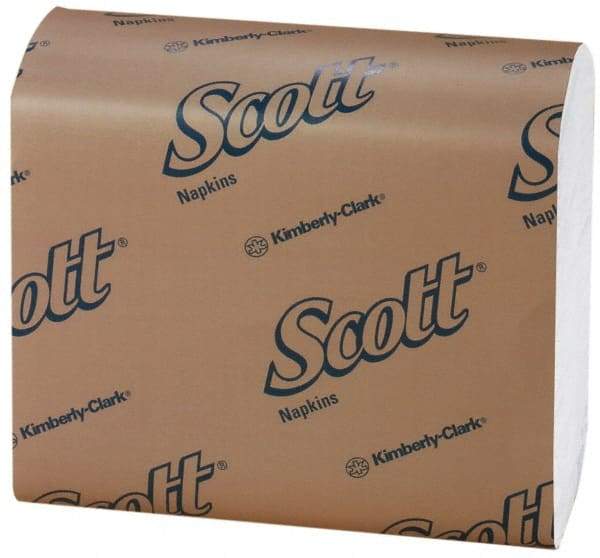 Scott - 10,000 Piece, 7" Long x 13-1/2" Wide, Tall Folded Dispenser Snack Paper Napkins - 1 Ply, White - Americas Industrial Supply