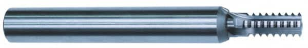 Scientific Cutting Tools - 1-14 Thread, 3/4" Shank Diam, Bright Coating, Carbide-Tipped Straight Flute Thread Mill - 4 Flutes, 6" OAL, 1" Min Noml Diameter - Americas Industrial Supply