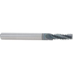 Scientific Cutting Tools - 5/16-18 UNC, 0.235" Cutting Diam, 3 Flute, Solid Carbide Helical Flute Thread Mill - Internal/External Thread, 0.689" LOC, 2-1/2" OAL, 1/4" Shank Diam - Americas Industrial Supply