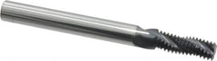 Scientific Cutting Tools - 5/16-24 UNF, 0.235" Cutting Diam, 3 Flute, Solid Carbide Helical Flute Thread Mill - Internal/External Thread, 0.684" LOC, 2-1/2" OAL, 1/4" Shank Diam - Americas Industrial Supply