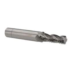 Scientific Cutting Tools - 1/2-13 UNC, 0.4" Cutting Diam, 4 Flute, Solid Carbide Helical Flute Thread Mill - Internal/External Thread, 1.108" LOC, 3-1/2" OAL, 1/2" Shank Diam - Americas Industrial Supply