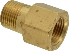Parker - 3/8 Male Thread x 3/8 Female Thread, Brass Industrial Pipe Adapter - MBSPT x FNPTF, 1,000 psi - Americas Industrial Supply