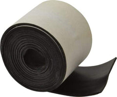Made in USA - 1/16" Thick x 2" Wide x 60" Long, Adhesive Backed Buna-N Rubber Strip - Stock Length, 60 Shore A Durometer, 2,500 psi Tensile Strength, -20 to 170°F, Black - Americas Industrial Supply