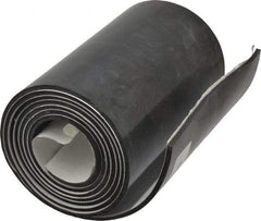 Made in USA - 60" Long, 6" Wide, 1/8" Thick, Buna-N Rubber Foam Sheet - 50 to 60 Durometer, Black, -20 to 180°F, 2,500 psi Tensile Strength, Adhesive Backing, Stock Length - Americas Industrial Supply